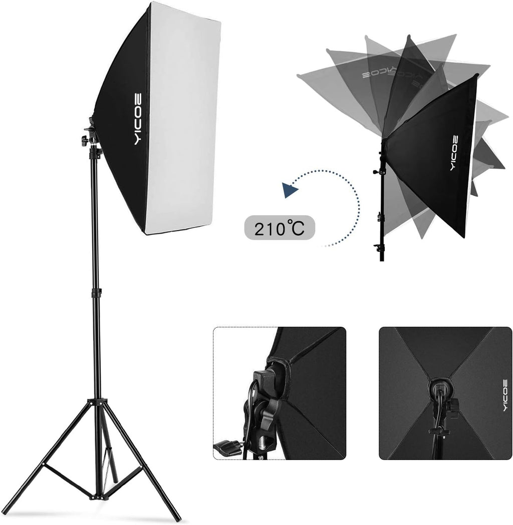 Softbox Lighting Kit Continuous Lighting System with 5700K Light Bulb G61577