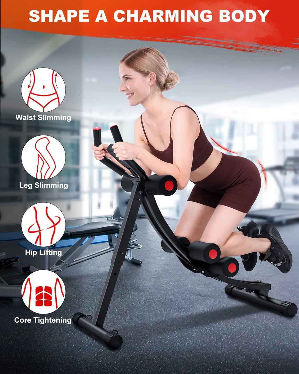 Foldable Ab Trainer with LCD Display L264278