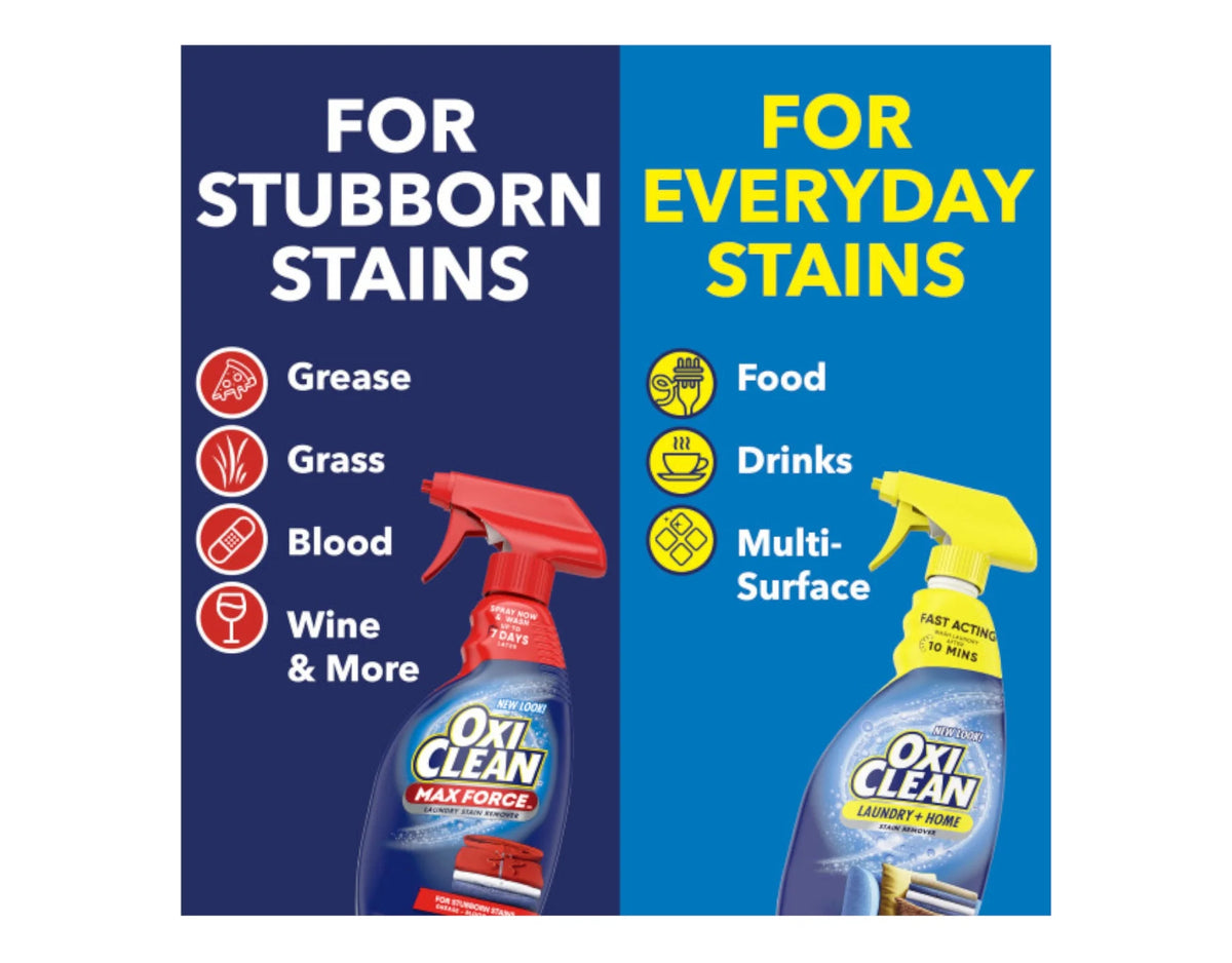 Laundry Stain Remover Spray, 12 fl oz + 48 Fl Oz Refill Bottle Kit G9010