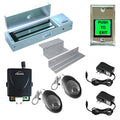 One Door Access Control Outswinging Door Electromagnetic Lock Kit with Wireless Receiver Remote and PIR Kit U320