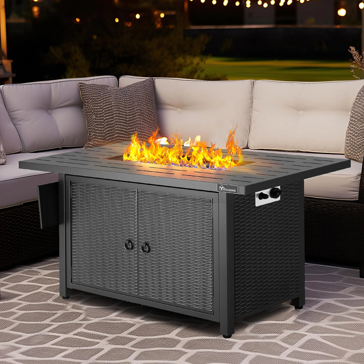 43'' 50,000 BTU Propane Fire Pit Table with Cover K4588