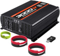3000W Power Inverter 4 AC Outlets DC 12V to 110V AC Car Inverter with 2 USB Port and Bluetooth W99352