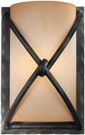 Bronze Finish Wall Sconce with Rustic Scavo Glass T6156