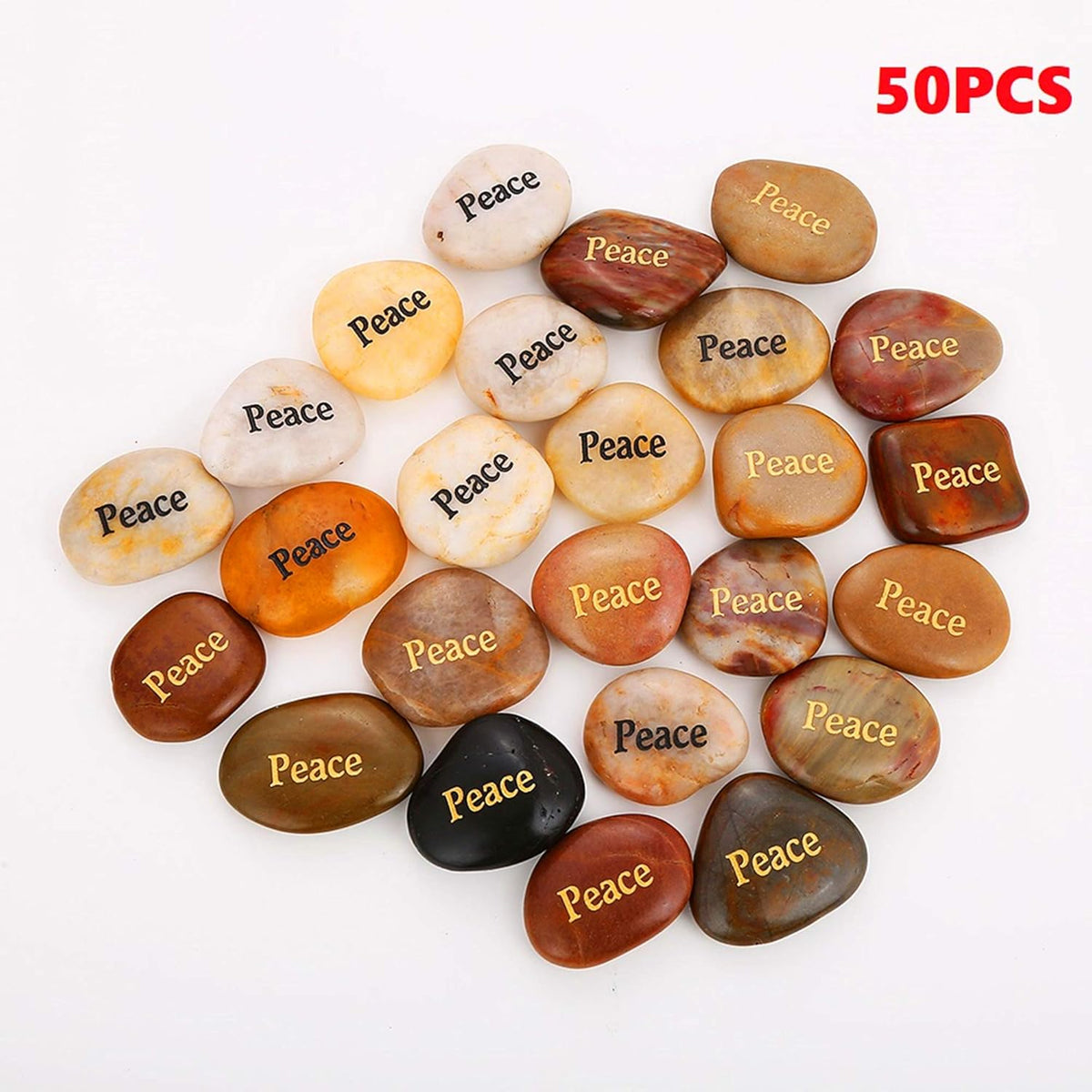 50 PCS Engraved Stones, 2"-3" Each R895592