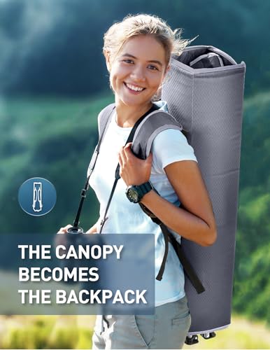 Folding Camping Chair with Canopy and Cup Holder U5776
