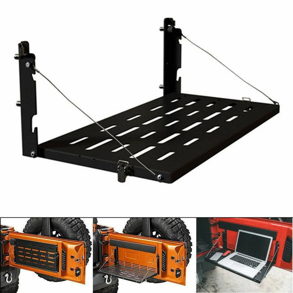 Black Foldable Metal Tailgate Table N413551