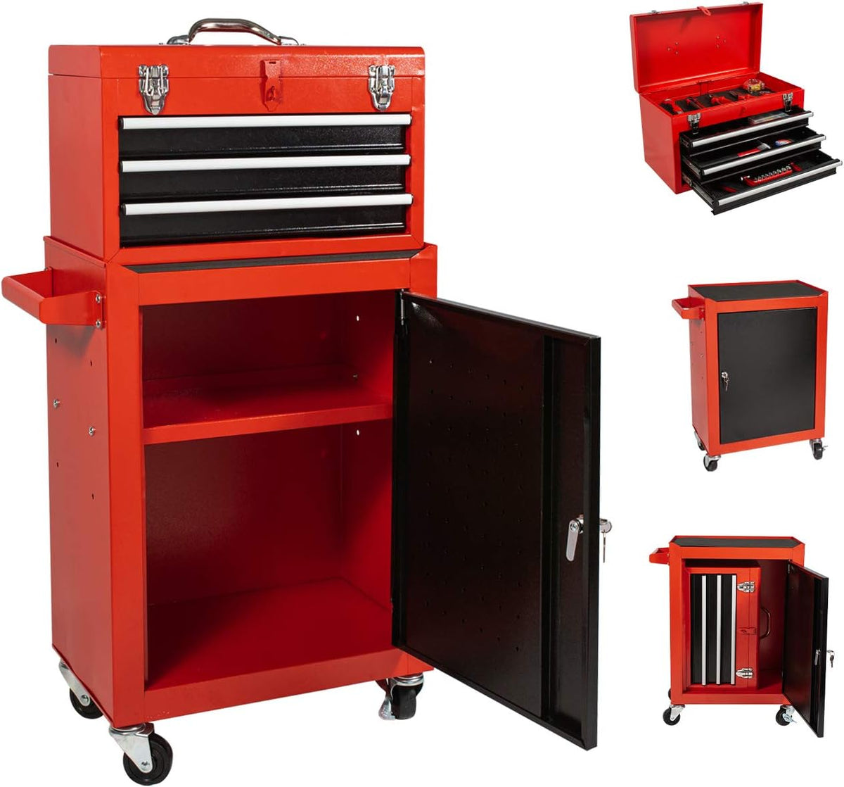 3 Drawer Steel Rolling Tool Chest with Wheels Z96895
