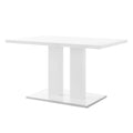 3-Piece White Faux Leather & Metal Dining Set Z105023