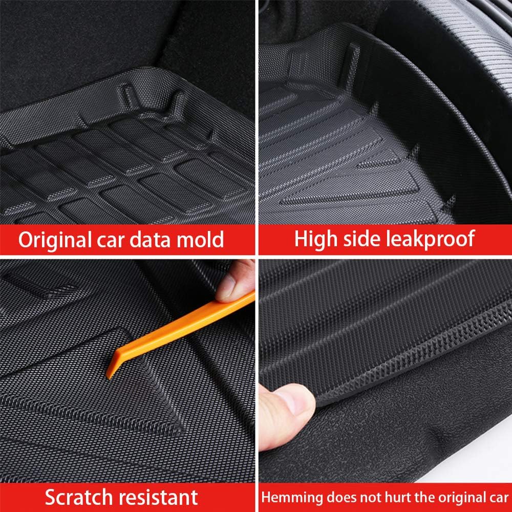 Black Waterproof Rubber Cargo Liner Pack of 2 C884