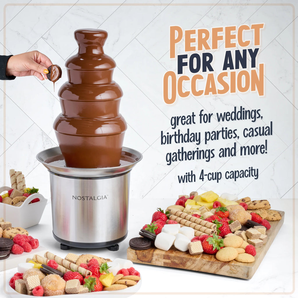 4-Tier Stainless Steel Chocolate Fondue Fountain I739926