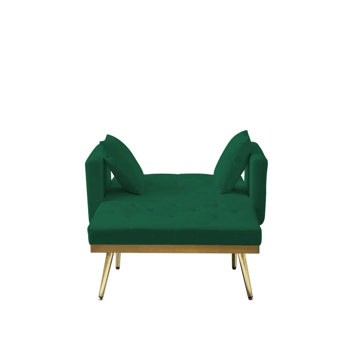 Green Convertible Chaise Lounge Sofa Bed U6506