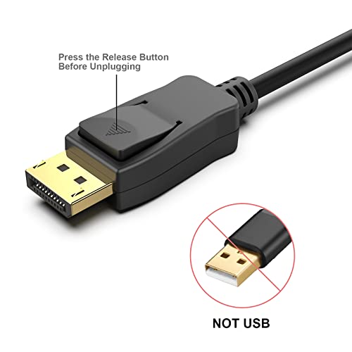 DisplayPort to HDMI 6 Feet Gold-Plated Cable Black U642