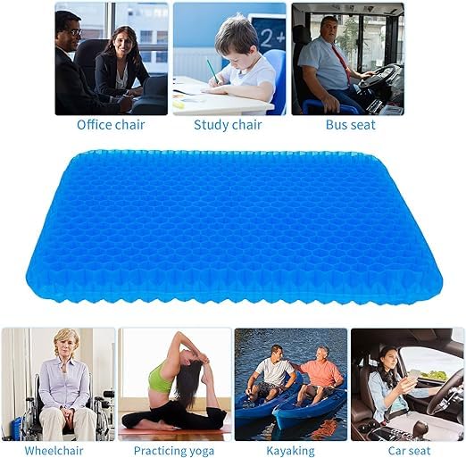 Large Gel Seat Cushion with Non-Slip Cover O347