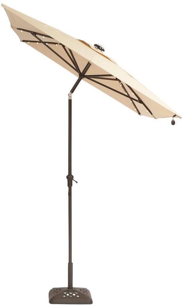 Cafe Aluminum Solar Patio Umbrella G316845