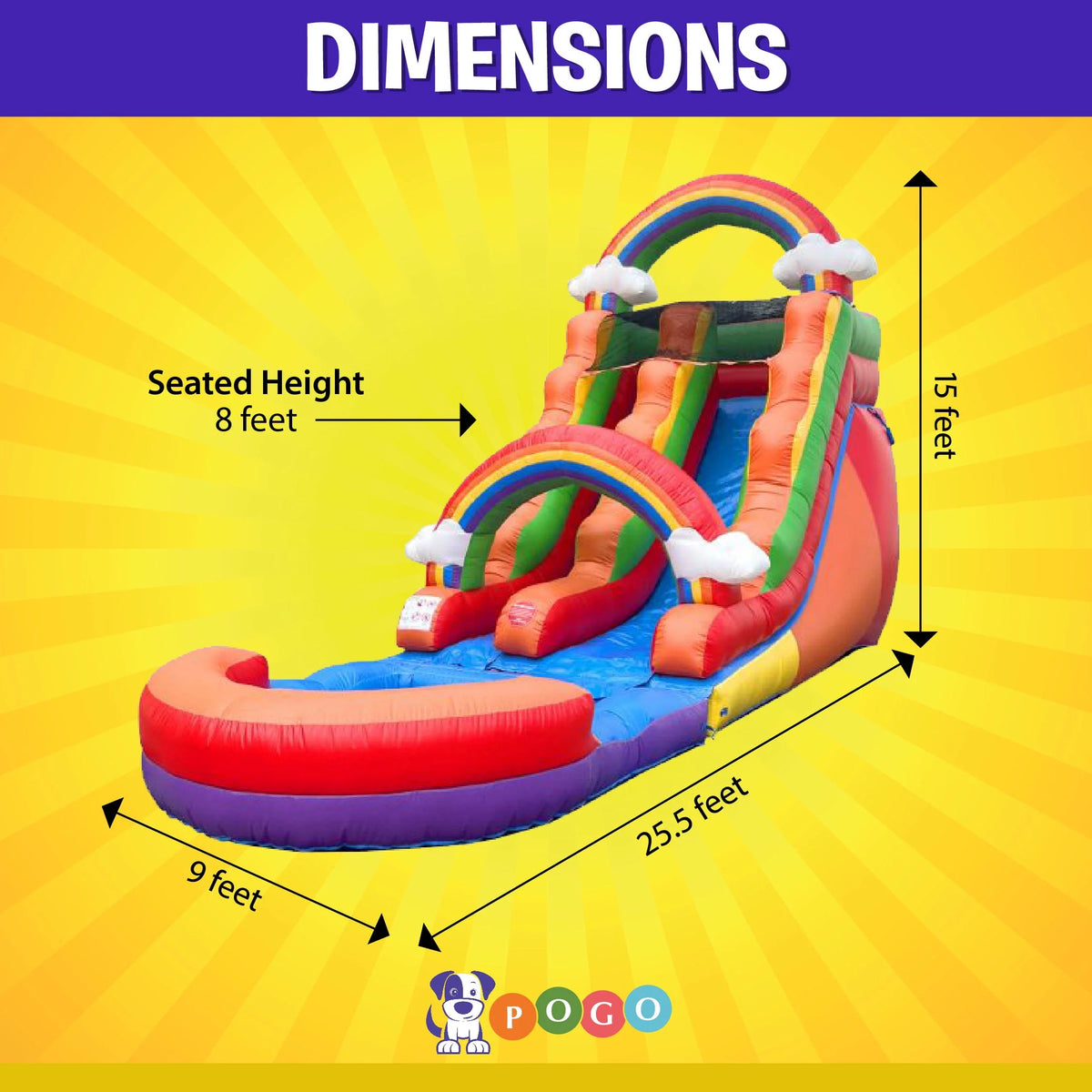 15 ft Inflatable Water Slide with Blower J237012