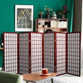 Folding Room Divider, 6 Panels, Rosewood Z97954