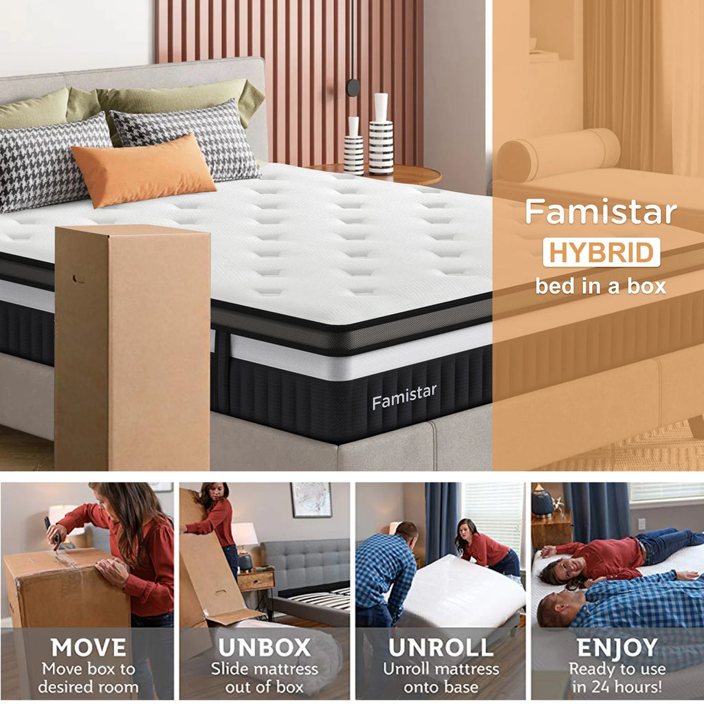 13 Inch Hybrid Innerspring Mattress with Memory Foam C721
