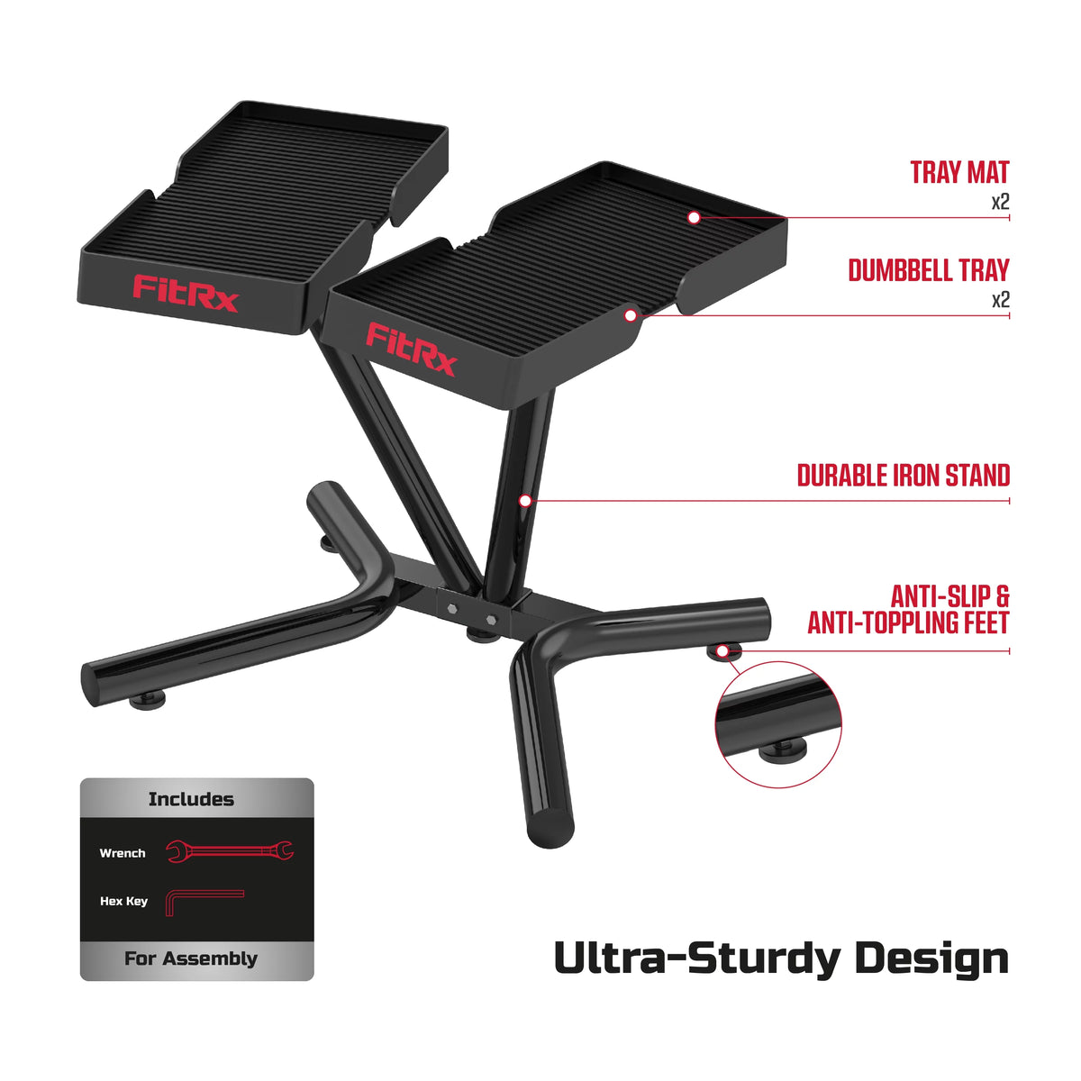 Dumbbell Rack and Kettlebell Weight Rack Stand F70756