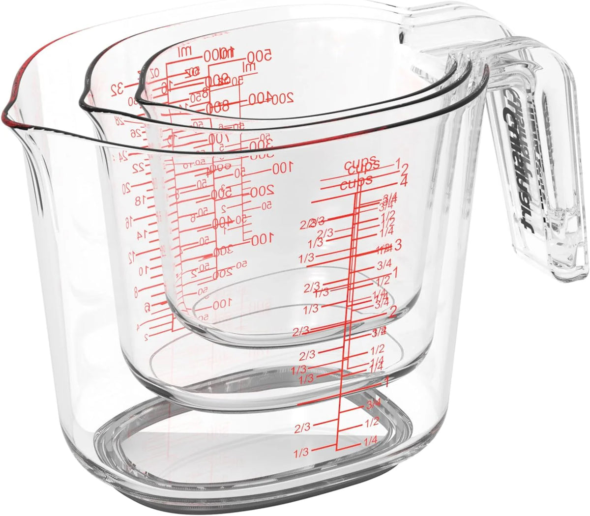 3 Pc Plastic Measuring Cup Set J148