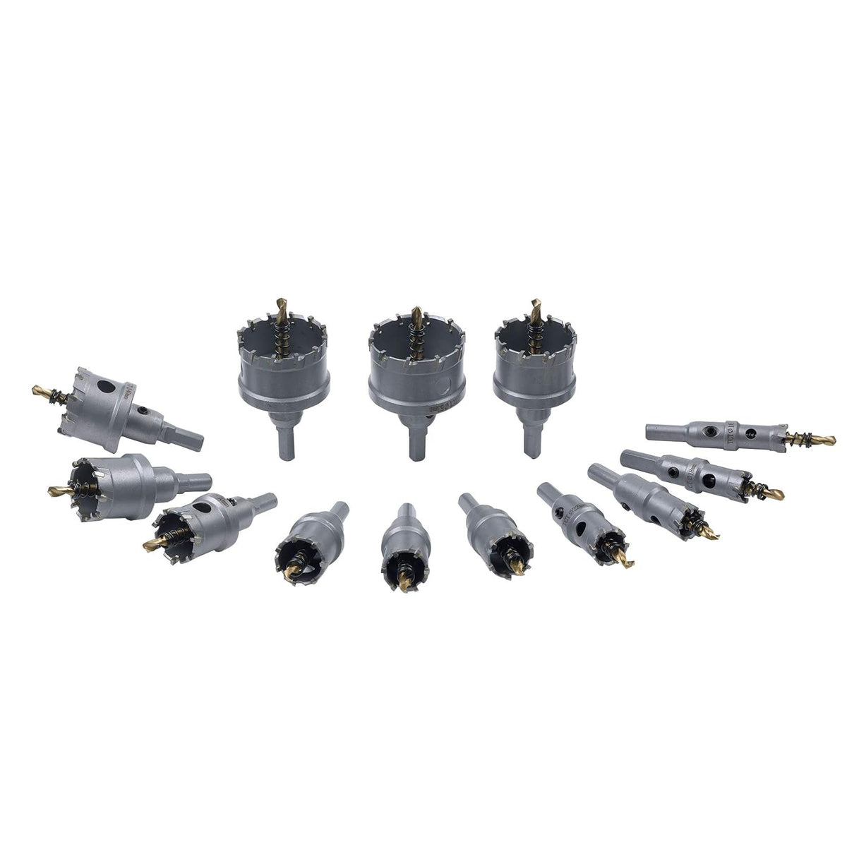 10 Pcs Carbide Hole Saw Set with Titanium Plated Center Drill and Storage Case F381