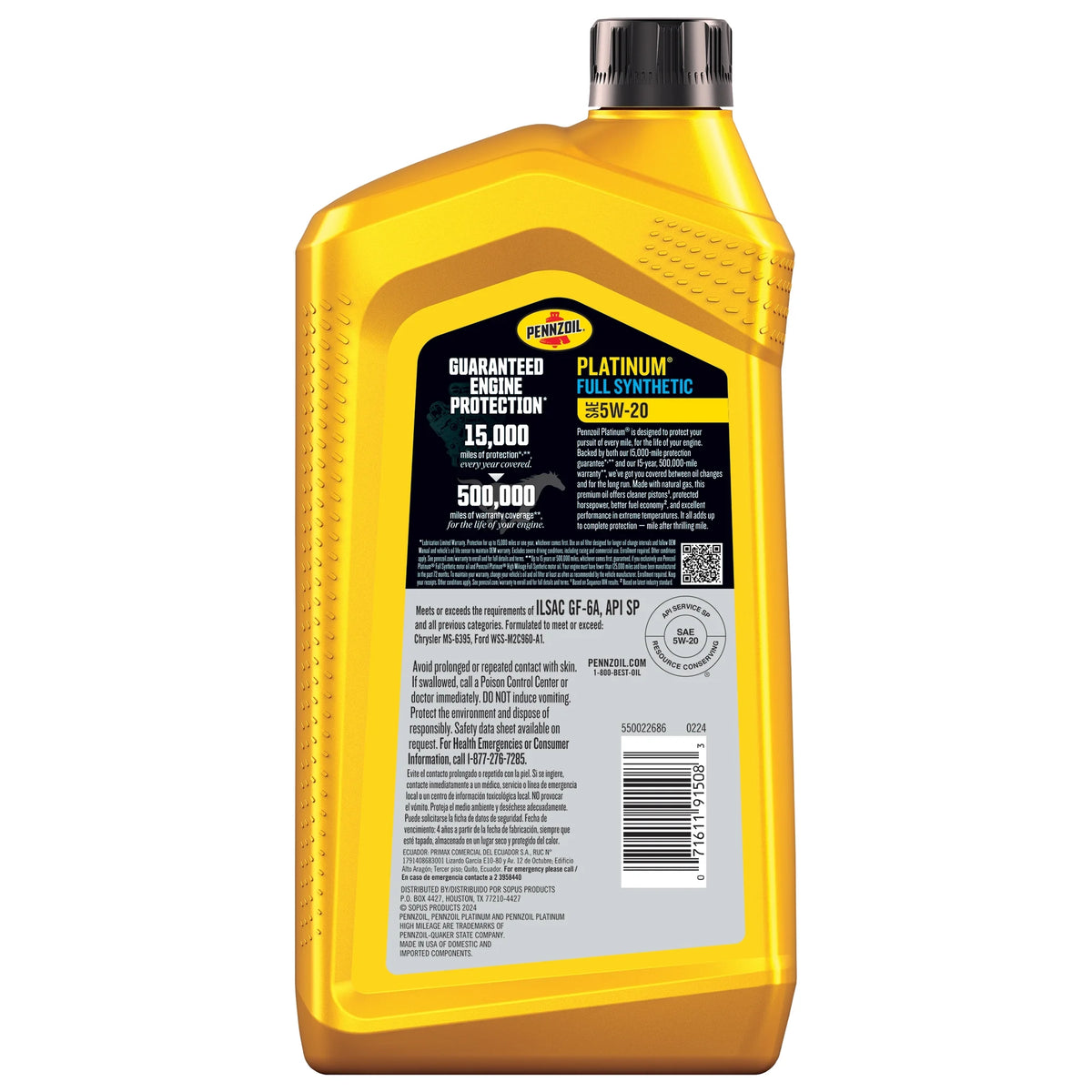 Full Synthetic 5W-20 Motor Oil, 1-Quart I142177