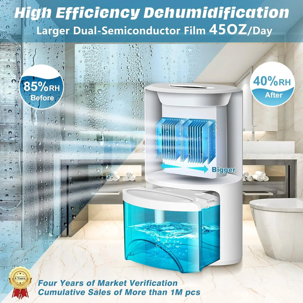 Upgraded Dehumidifier with Drain Hose 68oz Water Tank Y683