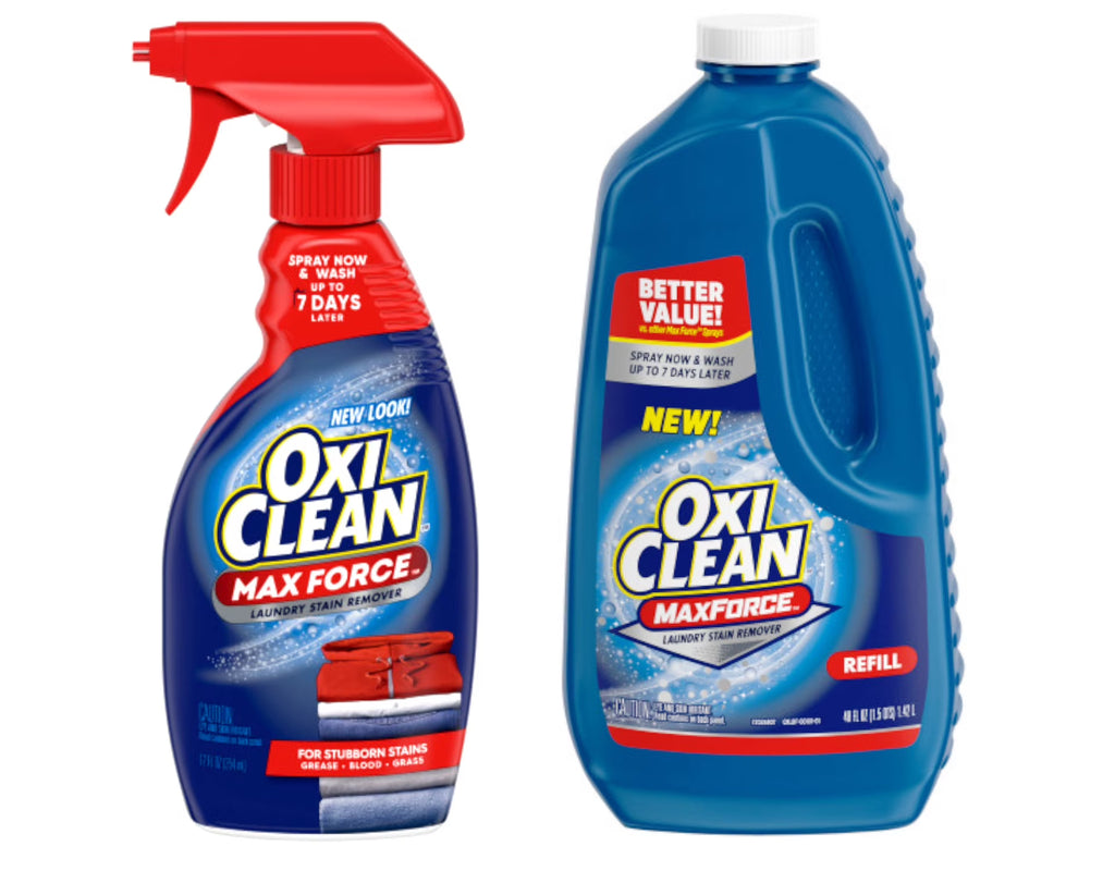 Laundry Stain Remover Spray, 12 fl oz + 48 Fl Oz Refill Bottle Kit G9010