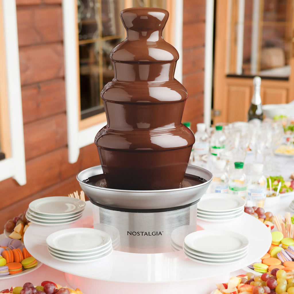 4-Tier Stainless Steel Chocolate Fondue Fountain I739926