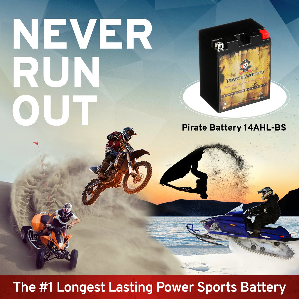 12 Volt 12 Ah 210 CCA Motorcycle Battery Q727