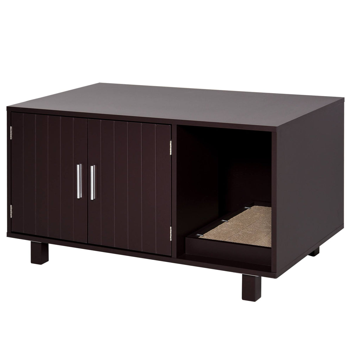 Cat Box Furniture with Scratch & Magnetic Doors U36156