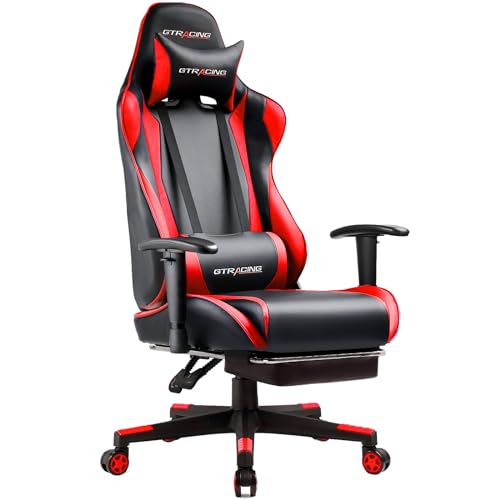 Blue Gaming Chair with Footrest R555876