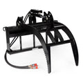 Hydraulic Skid Steer Pallet Fork Grapple Attachment, 1/2in Thick Steel Frame A98601