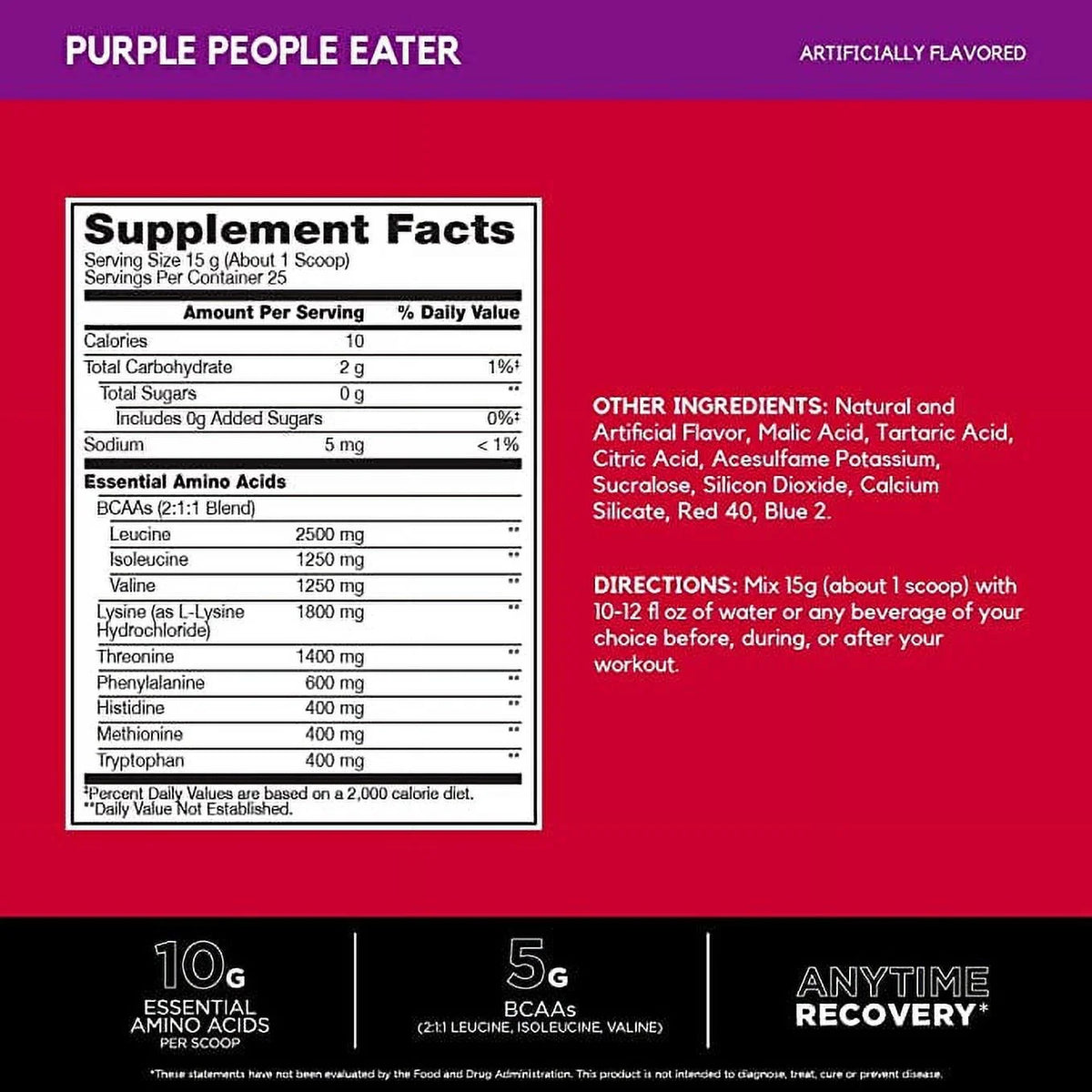 Purple 13.2 oz. 25 Servings EAAs H848126