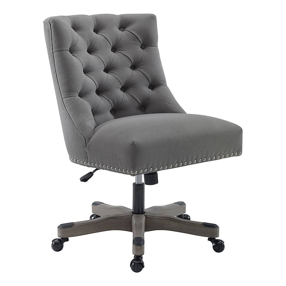 Light Gray Fabric Mid-Back Chair T4914