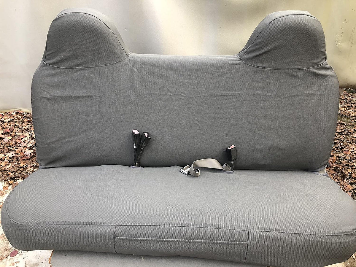 Dark Gray Custom Seat Covers for Ford F250-F550 Bench Seat F71077