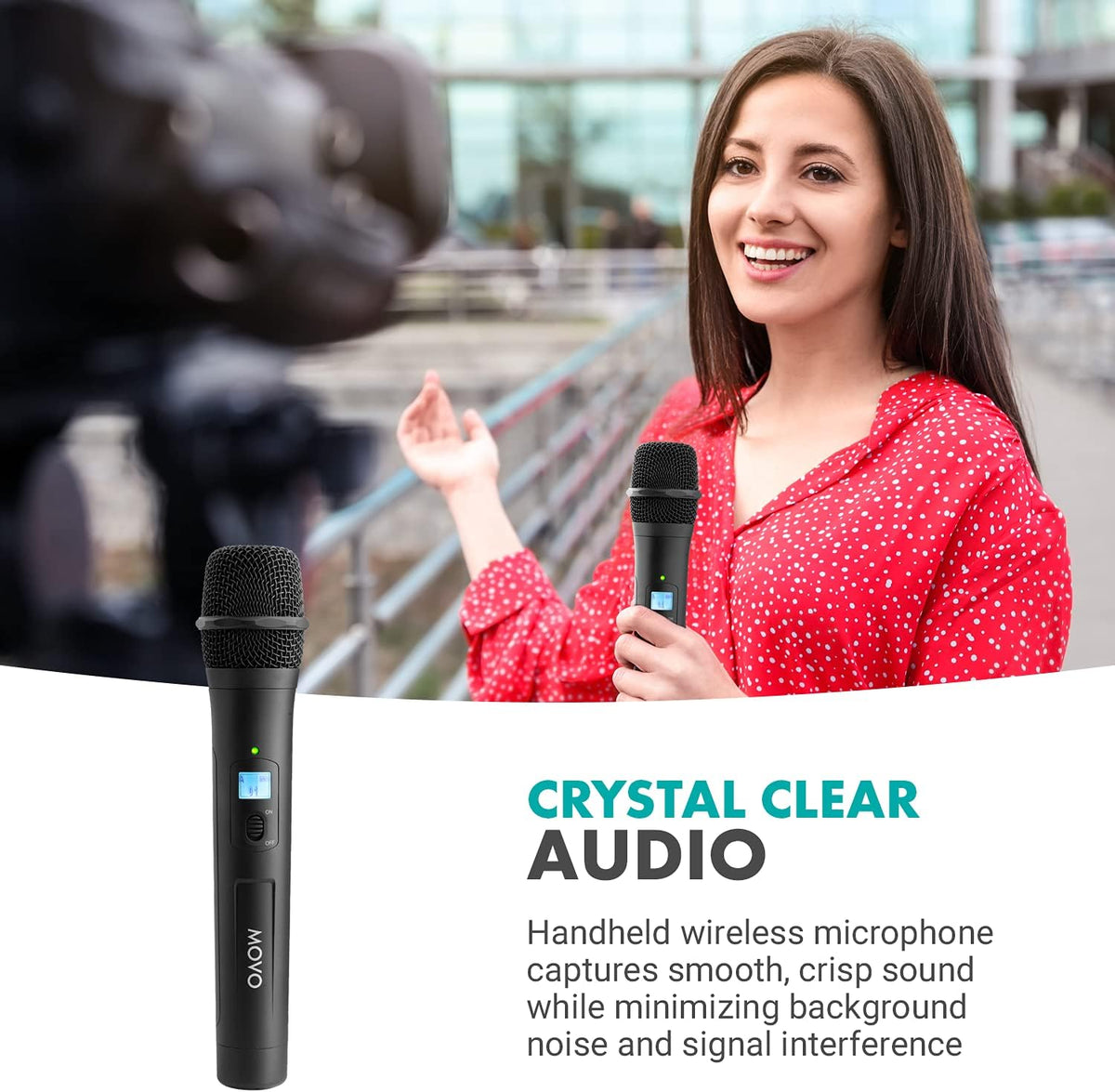 Wireless Handheld Microphone System with Receiver, 48 Channels UHF Y556410