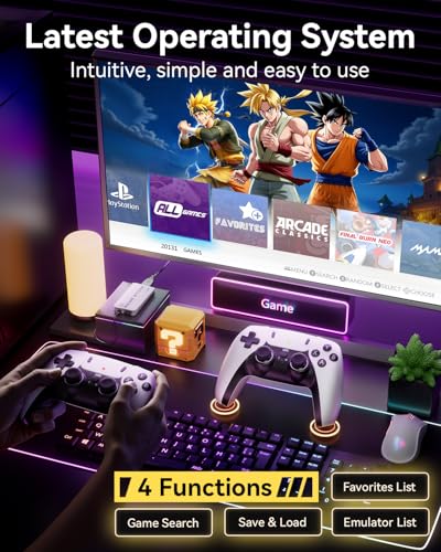 4K HDMI Retro Gaming Console with 20,000+ Built-in Classic Video Games X64959