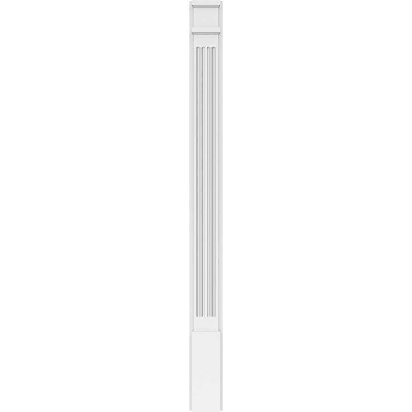 Fluted PVC Pilaster with Decorative Capital and Base (Pair) P435845