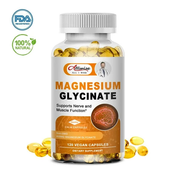 Magnesium Glycinate Supplement 120 Softgels 400mg W1226