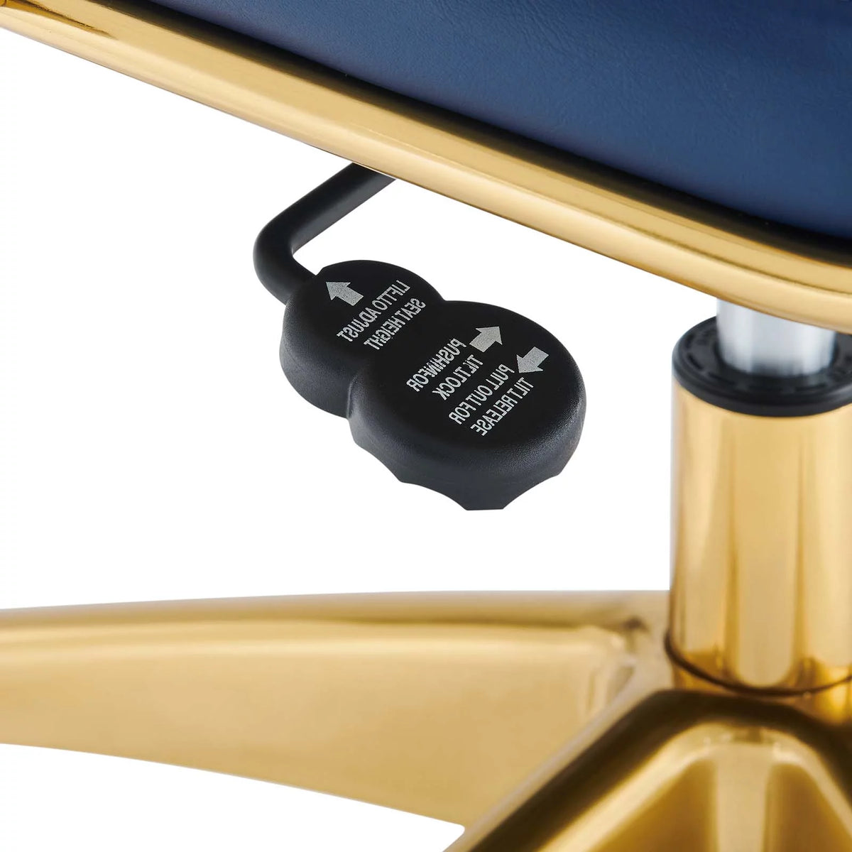 Navy Gold Faux Vinyl Leather Office Chair Z9590