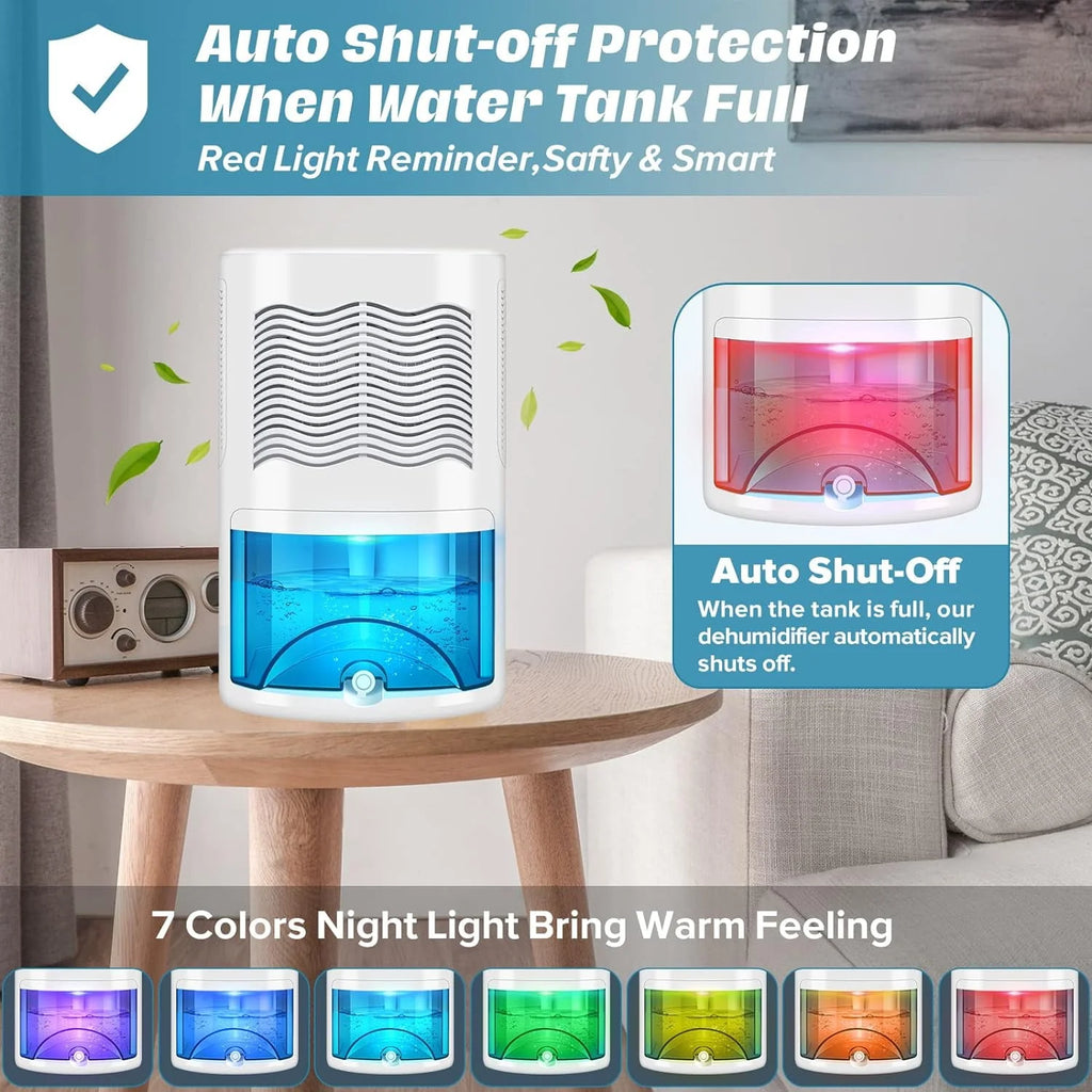 Upgraded Dehumidifier with Drain Hose 68oz Water Tank Y683