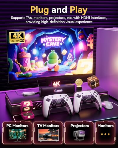 4K HDMI Retro Gaming Console with 20,000+ Built-in Classic Video Games X64959