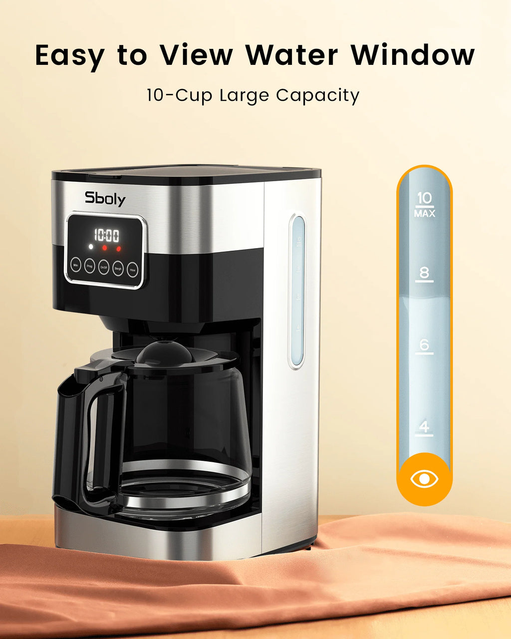 Black Programmable Drip Coffee Maker F124093