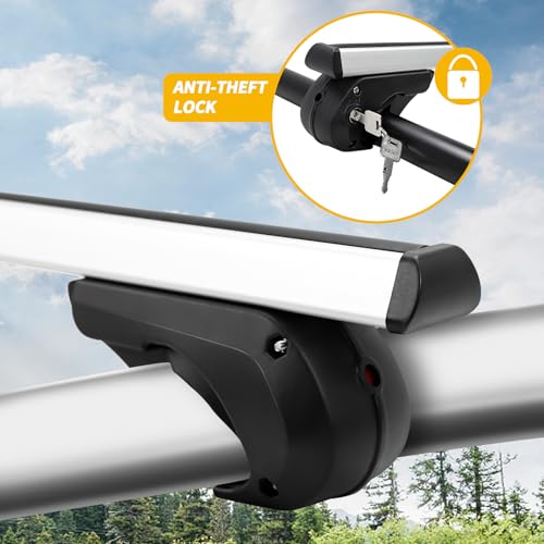 Universal Aluminum Roof Rack Cross Bars with 2 Locks N7988