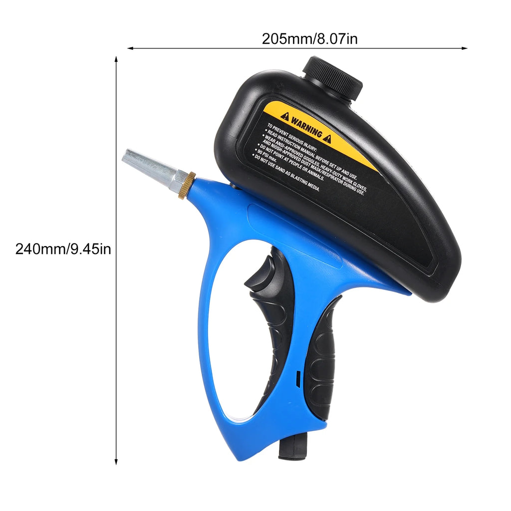 Sandblaster Handheld Pneumatic Sand Blast Machine Glass Tombstone Sprayer With Small Nozzle M44558