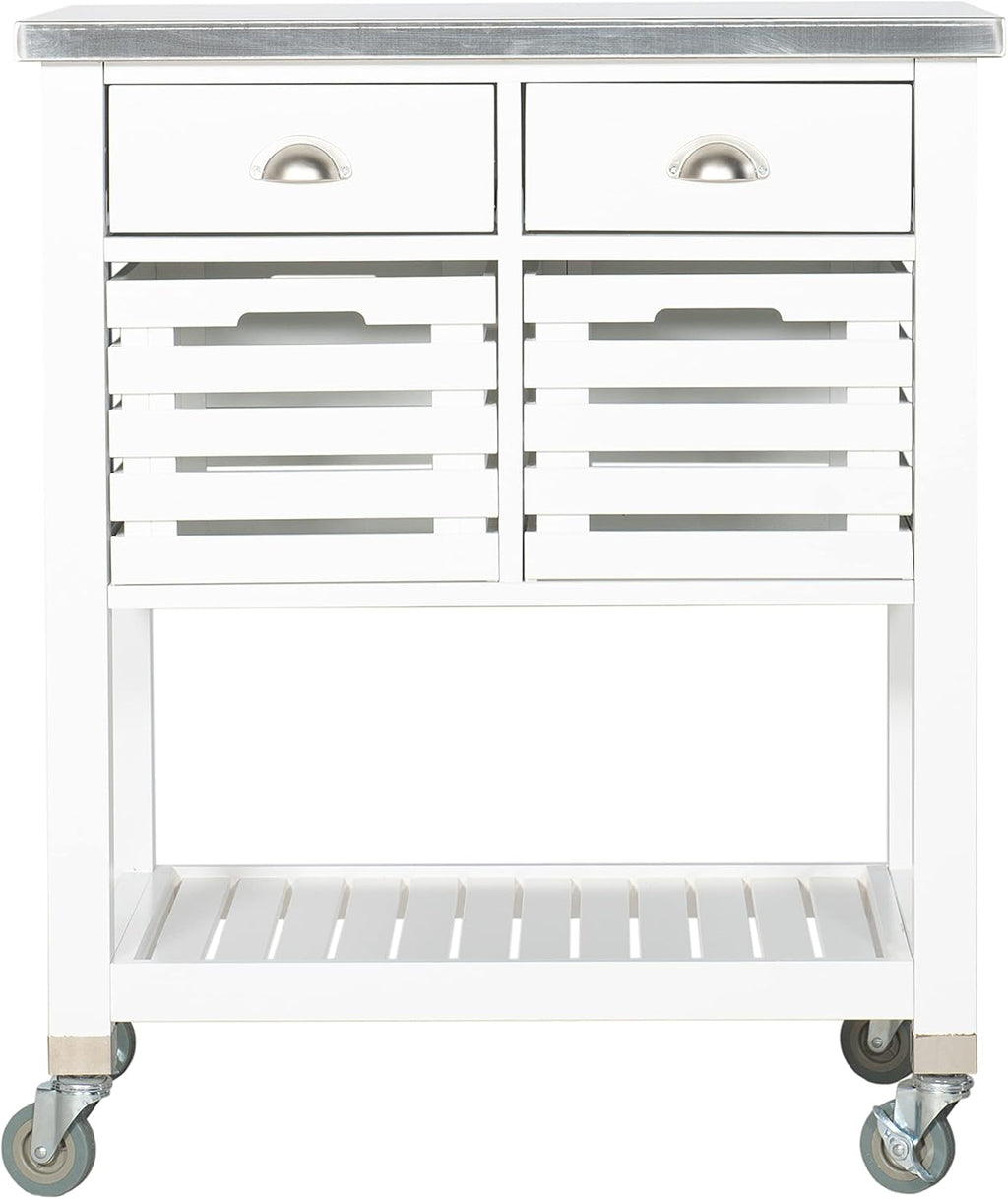 White Kitchen Cart V259