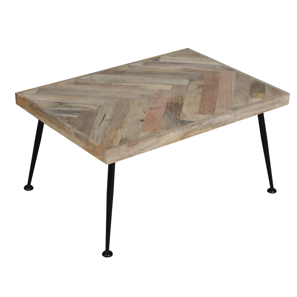36 Inch Rectangular Mango Wood Coffee Table J6324