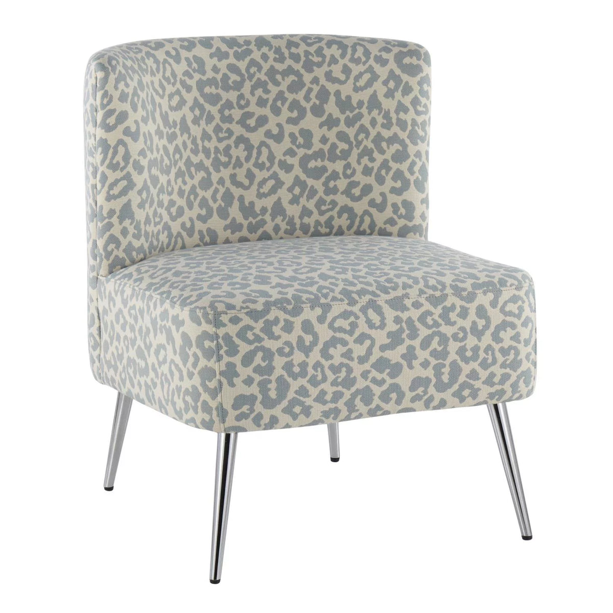 Blue Leopard Slipper Chair Q66870