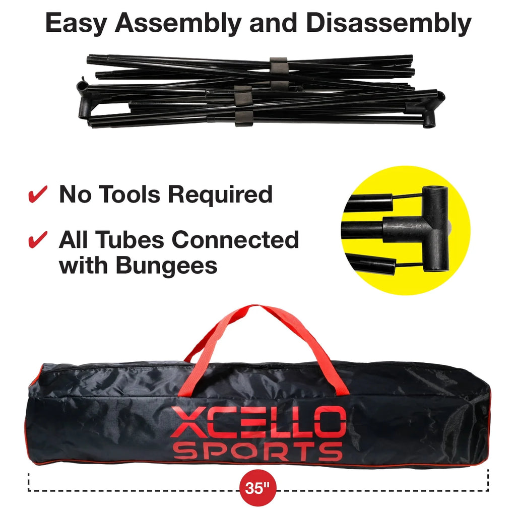 Badminton Set with Foldable Net, 4 Rackets, 6 Shuttlecocks, and Carry Bag A969