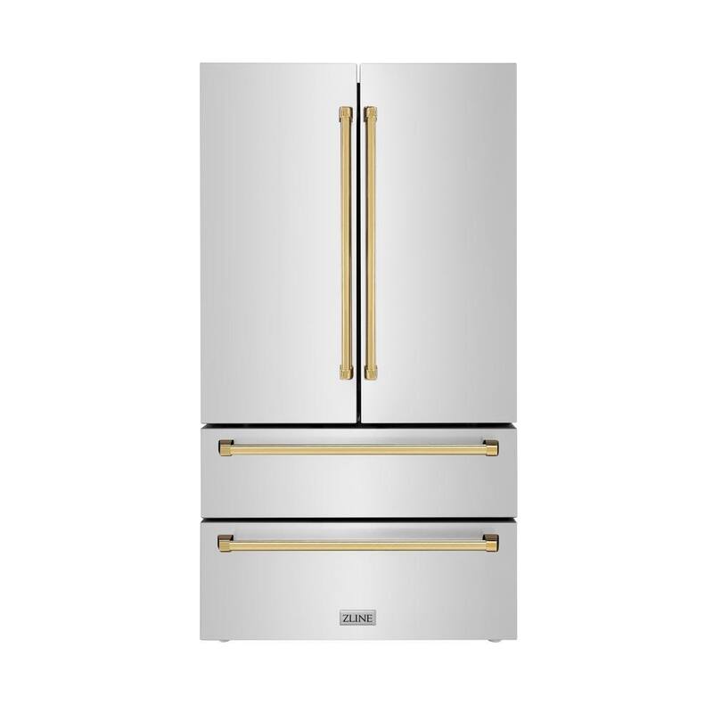 36 in. 4-Door French Door Refrigerator with Ice Maker in Stainless Steel F969553